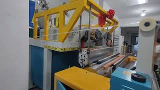 1000mm stretch film making machine with 2 colors flexo printing machine [upl. by Badger713]