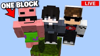 3 Guys One Block Live In Minecraft [upl. by Earahc]