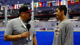 Haudenosaunee forward Larson Sundown talks to Decolonize Sports ahead of Box World Championship [upl. by Telimay]