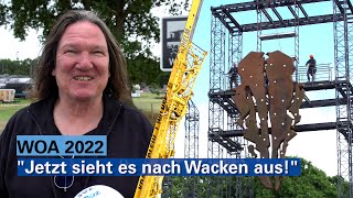 WOA 2022 „Jetzt sieht es nach Wacken aus“ — Video vom Aufbau des Wahrzeichens [upl. by Saref]