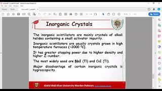 Scintillator and Scintillation  New Radiation Lecture 02  radiationphysics 2022 [upl. by Tommy922]