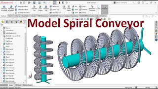 Model Gravity Derived Spiral Conveyor SOLIDWORKS Advanced Learning [upl. by Thornie824]