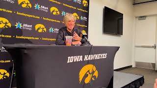 Jan Jensen press conference before 202425 Iowa womens basketball season opener [upl. by Netsud532]