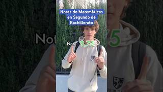 Notas de Matemáticas en Segundo de Bachillerato shortvideo shorts humor notas [upl. by Tansy]