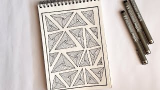 745 Days Zentangle Patterns  Daily challenge  Art for beginners  Doodle patterns  Zendoodle [upl. by Wickner923]