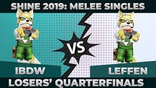 iBDW vs Leffen  Losers Quarterfinals Melee Singles Top 12  Shine 2019  Fox vs Fox [upl. by Eryt]