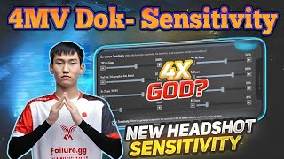 4MV Dok  PUBG amp BGMI SENSITIVITY 🤯 4x God💥100 Original ✅  Dok922 🌟 [upl. by Eerdna]