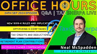 Office Hours QampA  Tax Sherpa Live 20240924 [upl. by Germana]