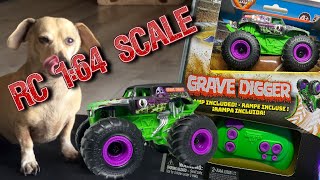 Monster Jam Grave Digger RC 164 Scale Demo and Review [upl. by Ripp524]