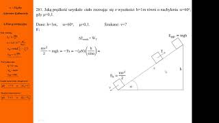 281 Fizykamax pole grawitacyjne mechanika ciało zsuwa się z równi Współczynnik tarcia [upl. by Lalitta582]