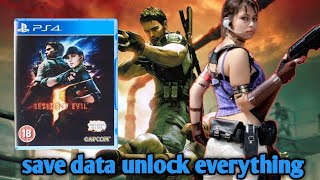 PS4 Resident Evil 5 save data mod unlock everything PS4 Hen [upl. by Jaclin]