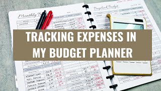 Tracking my expenses in my budget planner throughout the month budgetplanner [upl. by Johen]