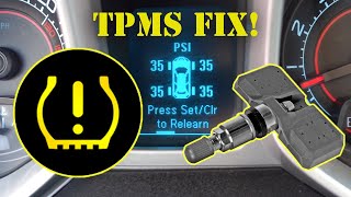 How To Fix and Reprogram Camaro TPMS Light [upl. by Leahcimnhoj]