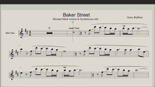 Baker Street  Electro House Version Sheet music for Saxophone Alto [upl. by Yhtac]