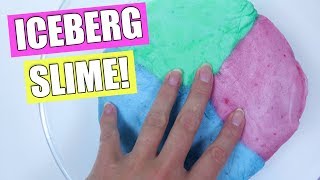 How to make ICEBERG SLIME Easy Iceberg Slime Recipe [upl. by Nhguavaj]