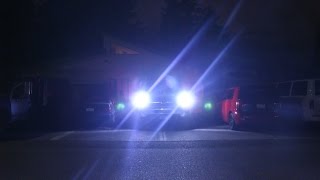 opt7 HID 55w blitz in silverado at night review [upl. by Aerdnak373]