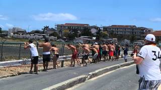 MD80 jet blast on Maho beach St Martin  rough video unedited [upl. by Ofori306]