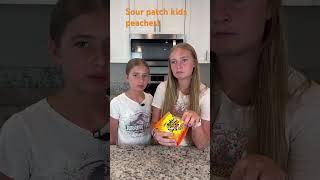 Sour patch kids peaches sourpatchkids tastetest [upl. by Ailahk]