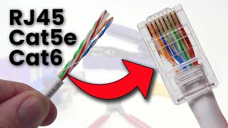 How to Crimp Cat5  Cat6 Network Patch Cables RJ45 plugs [upl. by Cunningham]