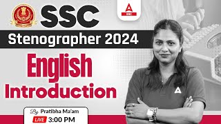 SSC Stenographer 2024  SSC Steno English By Pratibha Mam  Introduction Class [upl. by Enymsaj]