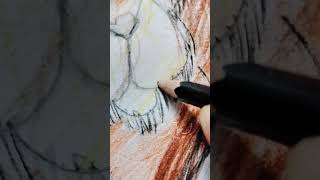 lion drawing by pencil colours realistic shortvideo art realastbest [upl. by Trstram454]