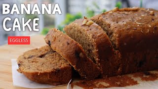 पके हुए केले से बनायें Tasty amp Healthy केक  Eggless Moist Banana Cake  No Oven Walnut Banana Cake [upl. by Chung]