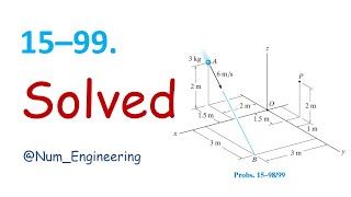 15–99 Determine the angular momentum HP of the 3kg particle about point P [upl. by Hilliard]