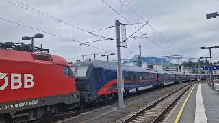 Einfahrt des nightjet 491nightjet 40421 am 16062024 in Salzburg Hbf [upl. by Akerley]