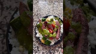 Steak Salad with fresh chimichurri 🍽️💕 Nutrition ℹ️ 500 cals  28g protein  35g carbs  27g fat [upl. by Nolra]