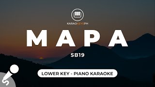 MAPA  SB19 Lower Key  Piano Karaoke [upl. by Lichtenfeld16]