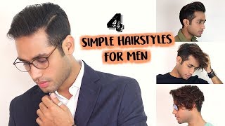 4 SIMPLE Hairstyles For Indian Men With Medium Hair 2018 [upl. by Arabela198]