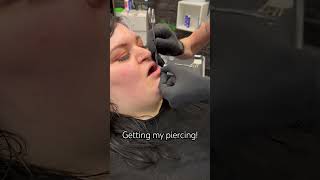 Getting my lip pierced  piercing lipiercing [upl. by Aleahs875]