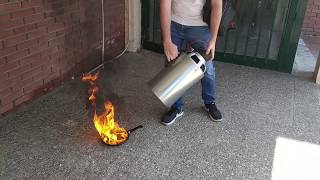 low frequency fire extinguisher using only soundwaves [upl. by Naux]