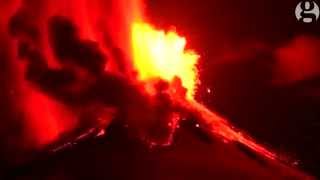 Chiles Villarrica volcano erupts causing thousands to evacuate [upl. by Nosittam]