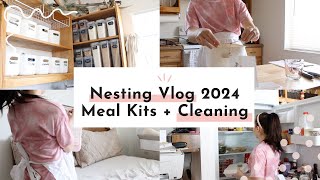 Pregnancy Nesting vlog 2024  Nesting meal kit prep cleaning and organizing [upl. by Teirrah]