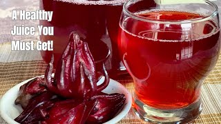 How to Make Hibiscus Sabdariffa Drink for Health Benefits  Roselle Drink Recipe  Jus Rosel [upl. by Guenzi888]