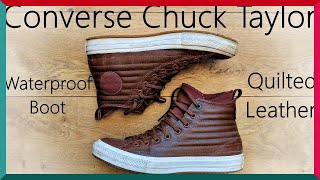 Best WINTER BOOT  Converse Chuck Taylor All Star Waterproof Boot quotQuilted Leatherquot [upl. by Sellihca]