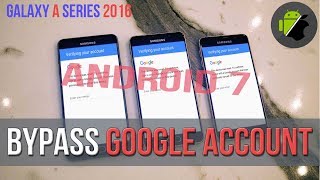 Bypass FRP Google account for Samsung A3 A5 A7 2016  Android 7 Nougat [upl. by Arsuy]