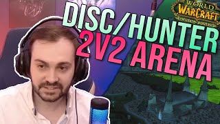 Hitting some smooth kills as Disc PriestHunter 2v2  Hydra WoW TBC Arena [upl. by Elexa]