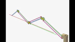 Folding barrier 4 Straight line drawing mechanism [upl. by Assiruam]