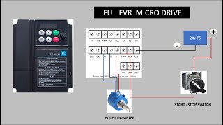 fuji drive control wiring and program Fuji fvr micro drive control wiring  fujielectric [upl. by Nowaj]