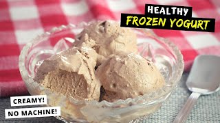 Homemade Frozen Yogurt HEALTHY CREAMY NO MACHINE REQUIRED [upl. by Nwahsit394]