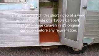 Carapark Voyager vintage caravan inside footage [upl. by Yonah14]