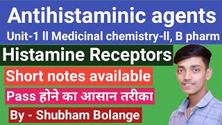 Histamine Receptors and their distribution ll Medicinal chemistryll ll Unit1 [upl. by Neelyaj]