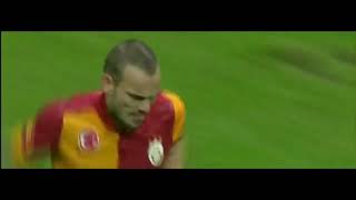 Wesley Sneijder Galatasaray kariyerinde attığı ilk ve son golü [upl. by Dowzall]