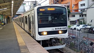 BBBASE209系2200番台千マリJ1編成BBBASE快速9564M東千葉駅発車シーン [upl. by Luckin]