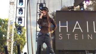 Hailee Steinfeld Covers Justin Biebers quotLove Yourselfquot at LA Pride Festival [upl. by Ayhay]