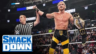 Logan Paul becomes final entrant in Elimination Chamber SmackDown highlights Feb 16 2024 [upl. by Oisacin]