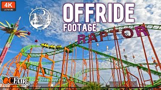 Raptor Off Ride Footage 4K 60FPS UHD B Roll  SDC Windstorm Traveling Model OC Fair California [upl. by Demona]