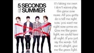 5SOS  Green Light LYRICS [upl. by Eerrehs]